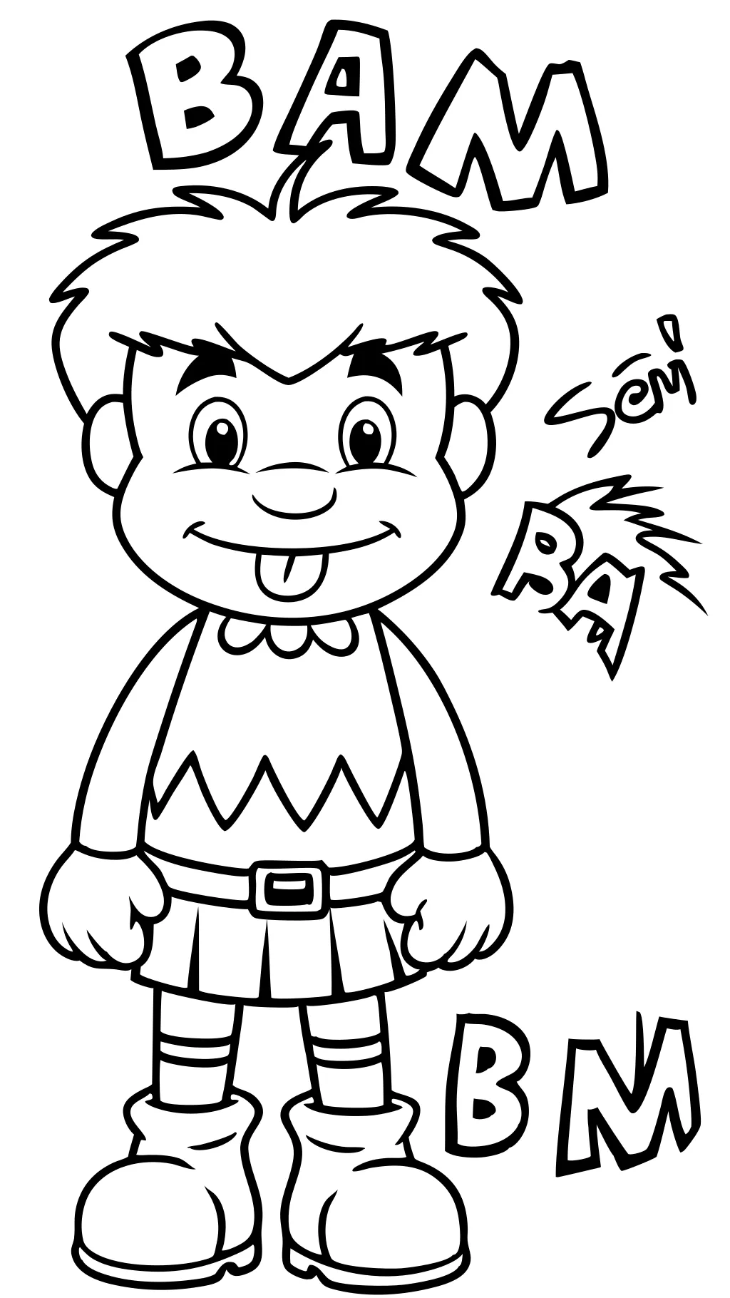 bam bam coloring pages